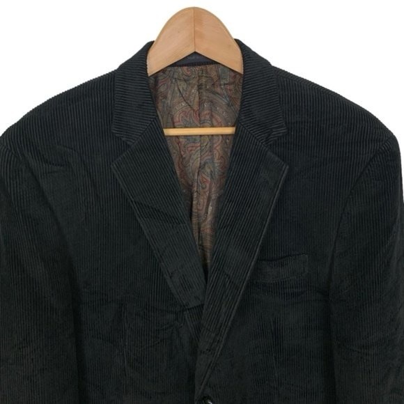 Lauren Ralph Lauren Black Corduroy Sport Coat Blazer Jacket - Picture 3 of 7